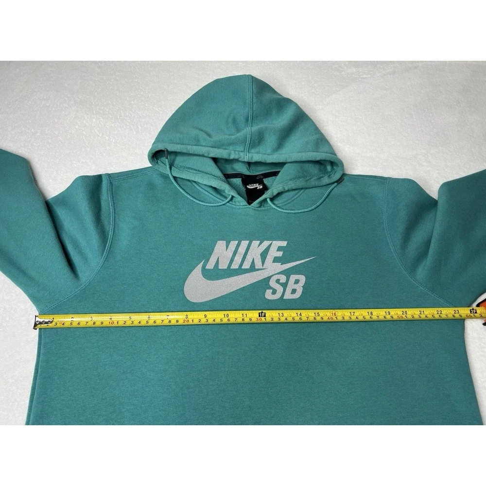 Nike SB Mens Hoodie Logo Drawstring Skateboarding Swoosh Dark Aqua Size M *read*
